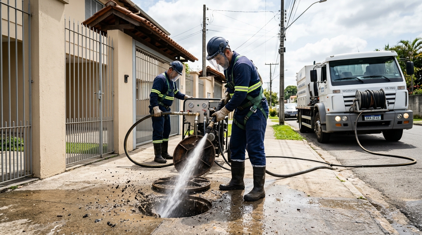 Hidrojateamento em São José dos Campos-SP