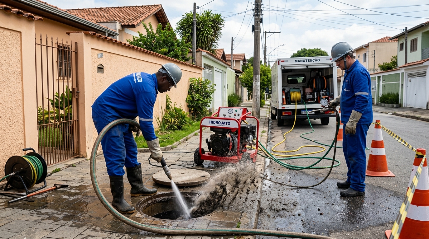 Hidrojateamento residencial em São José dos Campos-SP