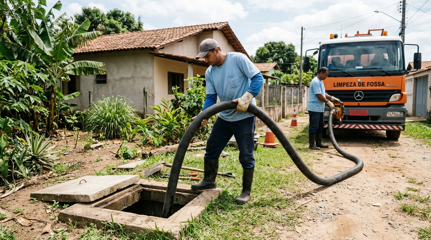Higienização de fossa residencial em São José dos Campos-SP